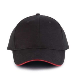 Kup Orlando 6 paneles sapka, Black/Red, U
