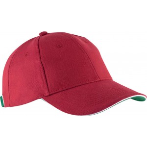 Kup Orlando 6 paneles sapka, Red/White/Green, U