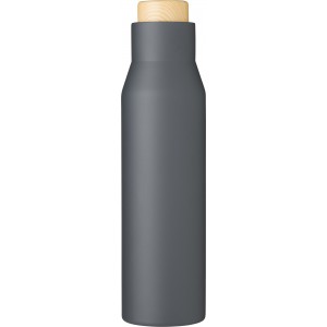 Rozsdamentes acl, duplafal palack, 500 ml, szrke