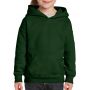 Gildan Heavy kapucnis gyerekpulver, Forest Green