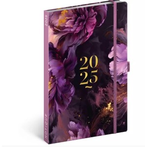 Heti agenda Purple 2025, 13 x 21 cm (naptr)