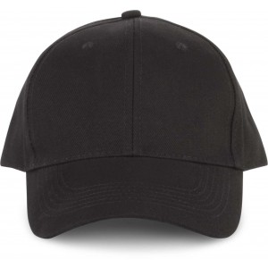Kup 6 paneles organikus pamut baseballsapka, Black