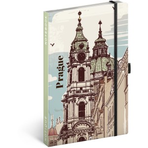 Notesz Prague, lined, 13 x 21 cm (naptr)